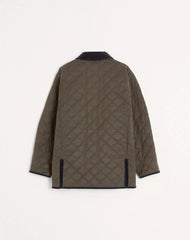 Quilted Nylon Shirt Jacket With Vlogo Patch