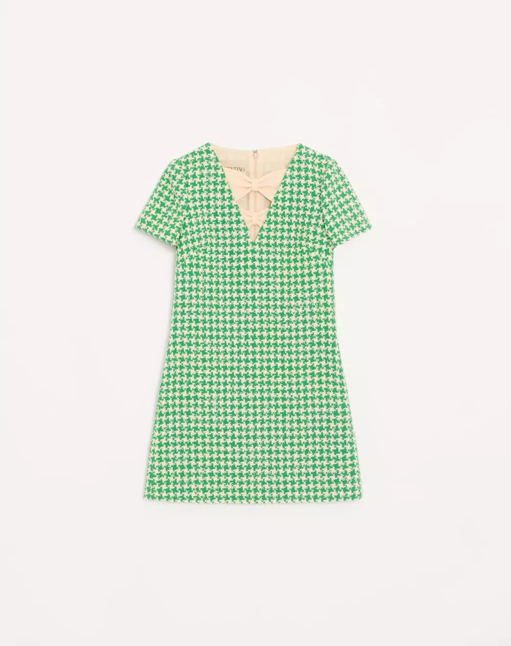 Short Houndstooth Tweed Dress