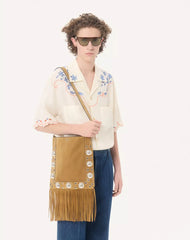 Valentino Linen Bowling Shirt In San Gallo With VLogo Embroidery