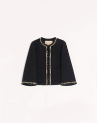 Embroidered Canestrello Tweed Jacket