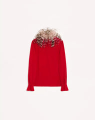 Georgette Top With Feathers