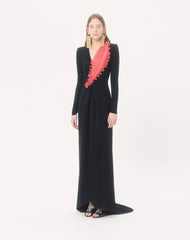 Embroidered Cady Couture Gown