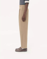 Valentino Trousers In Cotton Gabardine With VLogo Embroidery