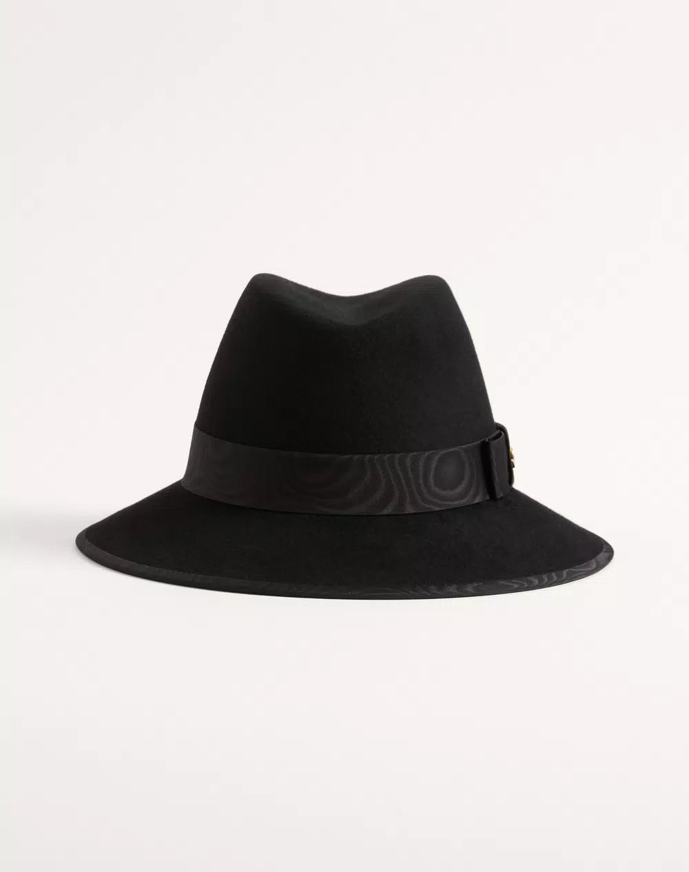 VLogo Signature Felt Hat With MoirÃ© Ribbon