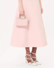 Rockstud Mini Shopping Bag In Grainy Calfskin