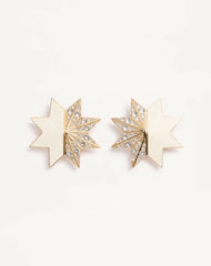 Pas Plus Earrings In Metal, Enamel And SwarovskiÂ® Crystals