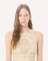 Floral Stamp Blanket Top