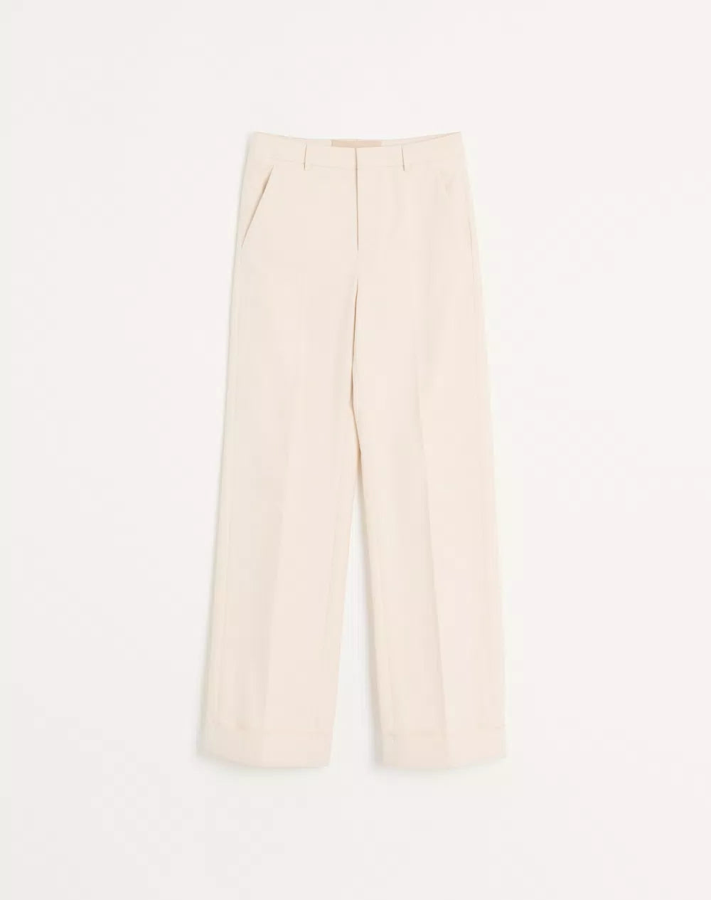 Cuffed Cotton Canvas Trousers