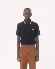 Cotton PiquÃ© Polo Shirt With VLogo Patch