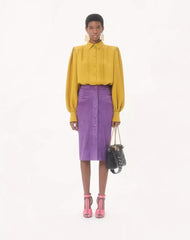Suede Midi Skirt