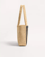 Valentino Garavani Viva Superstar Medium Shopping Bag In Raffia