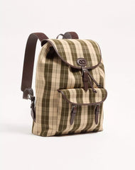 Valentino Garavani Antibes Backpack In Check Fabric