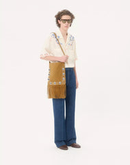 Valentino Garavani NellcÃ´te Suede Shoulder Bag With Fringes
