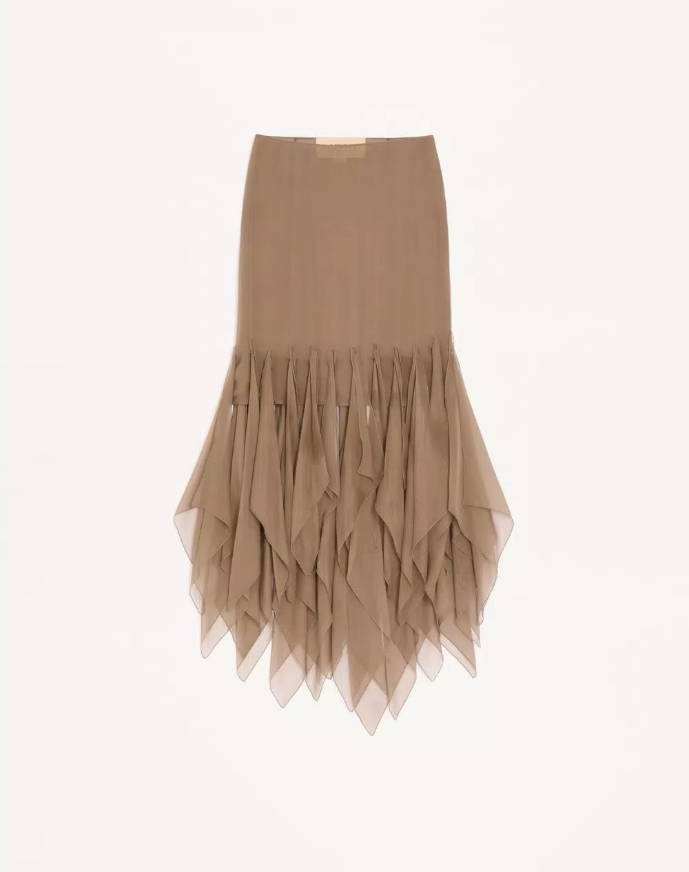 Asymmetrical Chiffon Midi Skirt