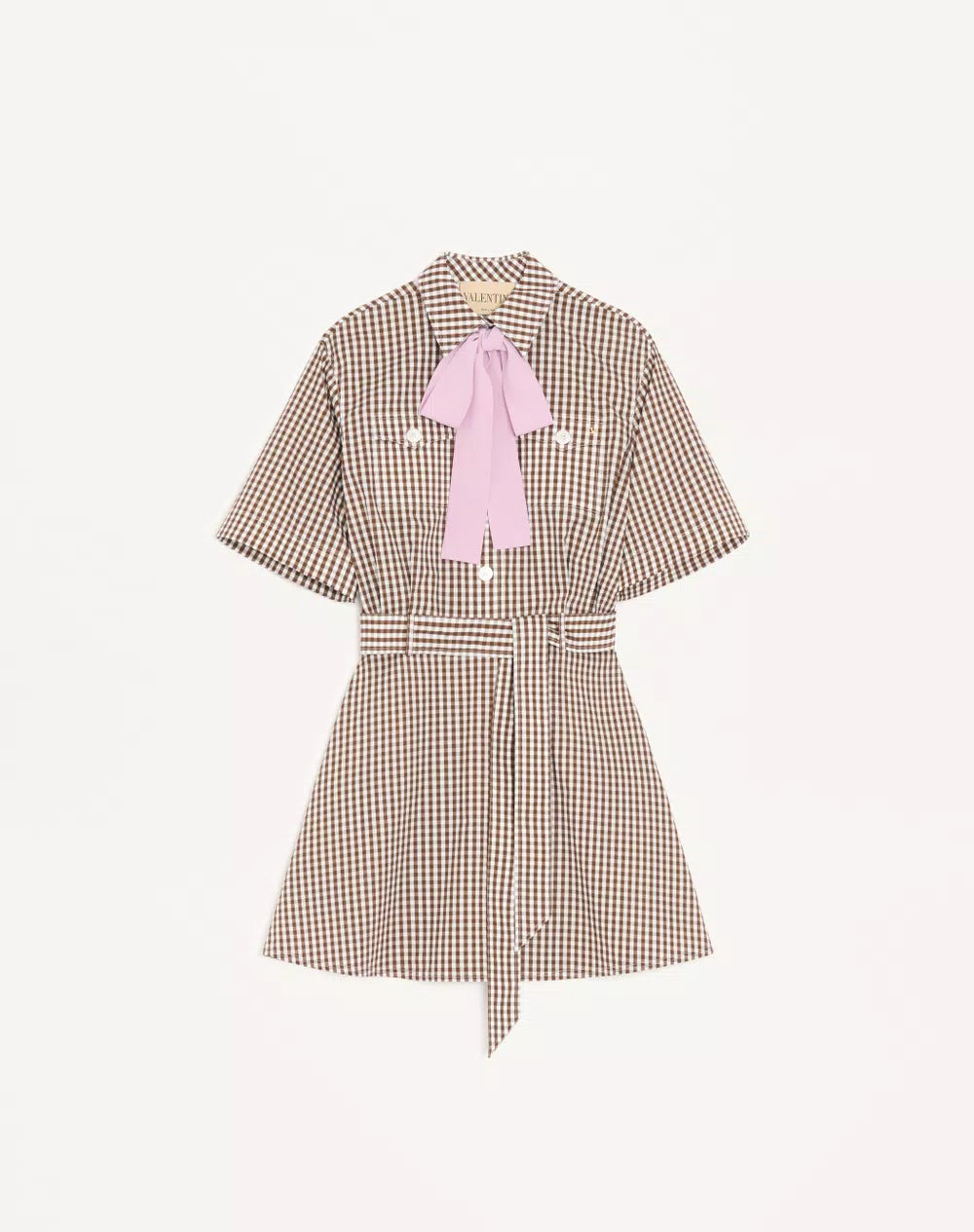 Short Dress In Vichy Cotton
