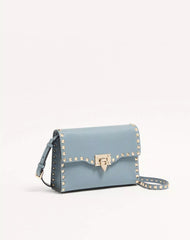 Small Rockstud Grainy Calfskin Crossbody Bag