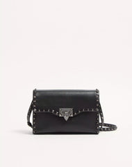 Small Rockstud Grainy Calfskin Crossbody Bag