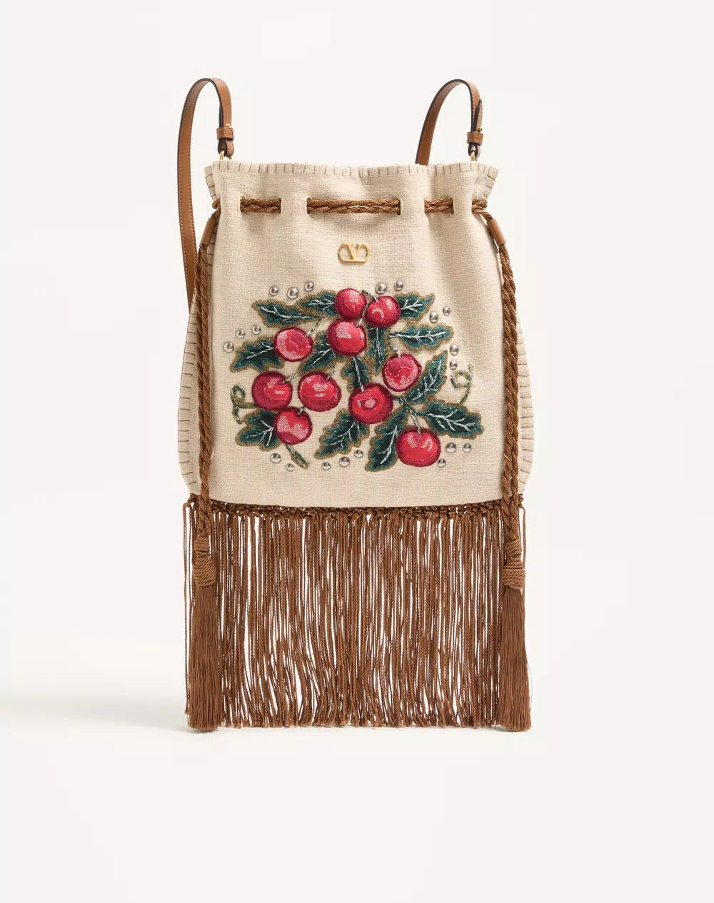 Valentino Garavani NellcÃ´te Alice Embroidered Bag With Fringes
