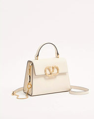 Valentino Garavani Vsling Small Handbag In Grainy Calfskin With Jewel Logo