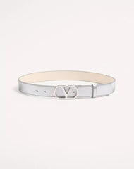VLogo Signature Belt In Laminated Calfskin 30 Mm