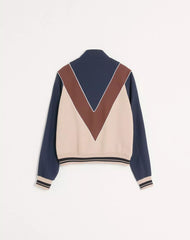Nylon Sweatshirt With Zip And VLogo Patch