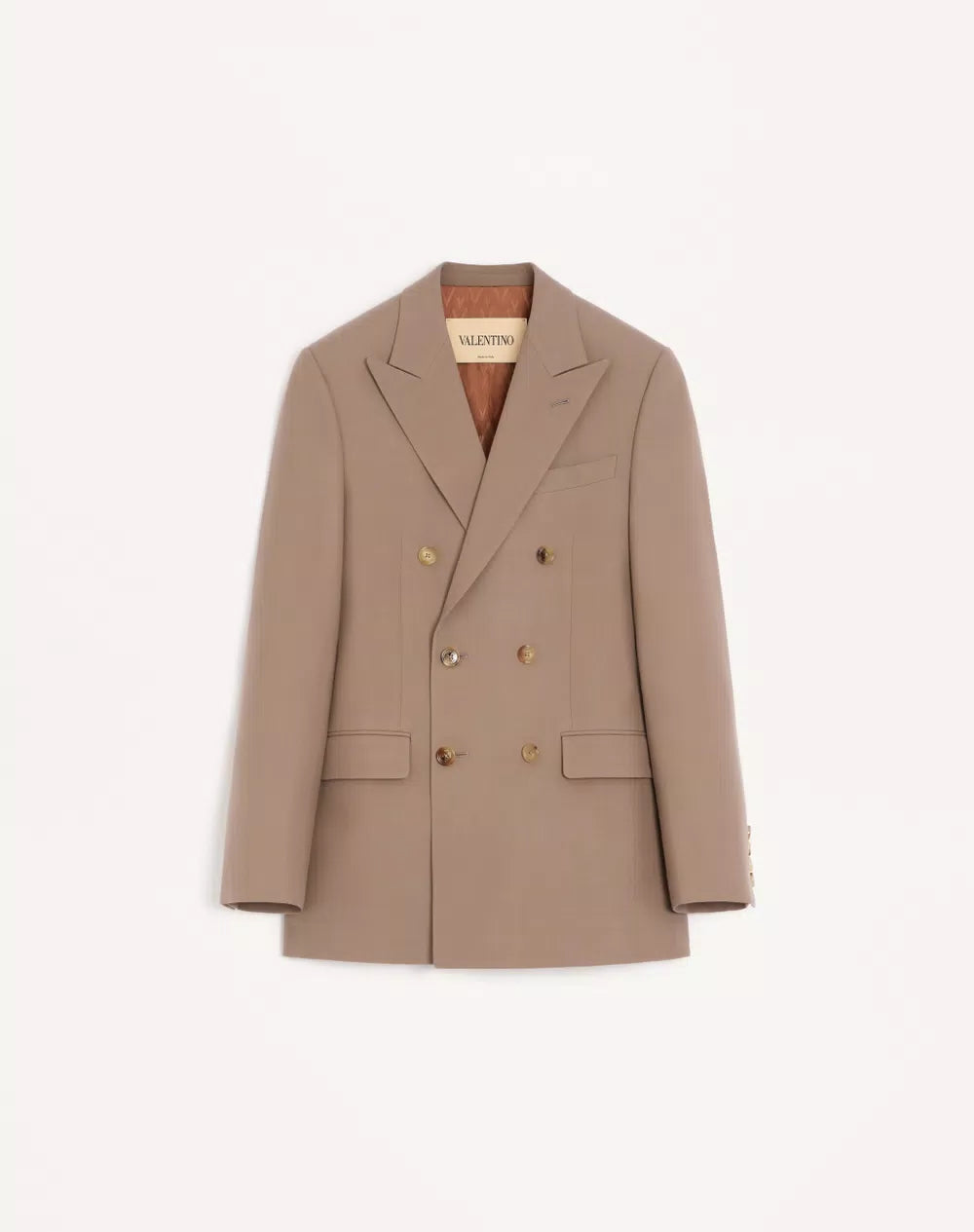 Valentino Double-Breasted Jacket In NattÃ© Wool