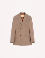 Valentino Double-Breasted Jacket In NattÃ© Wool