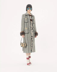 Valentino Garavani Devain Small Shoulder Bag In Raffia With Wave Pattern