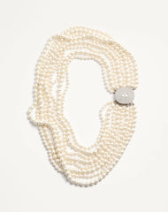 Ovalette Necklace In Metal, Baroque Glass Beads, And SwarovskiÂ® Crystals