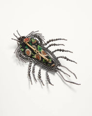 Valentino Les Glaces Brooch In Metal, Fabric And Crystals