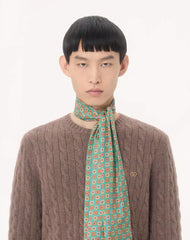 Valentino Cashmere Cable-Knit Pullover With VLogo