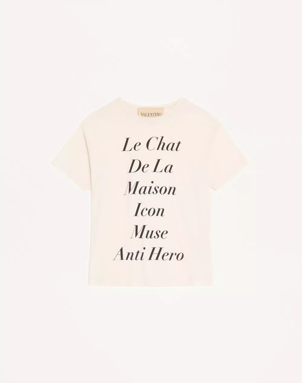 Valentino Cotton T-Shirt With Le Chat De La Maison Icon Muse Anti Hero Print