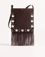 Valentino Garavani NellcÃ´te Suede Shoulder Bag With Fringes