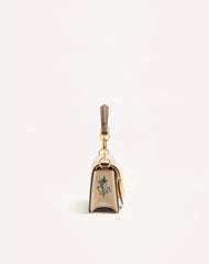 Valentino Garavani LocÃ² Small Linen Shoulder Bag With Embroidery