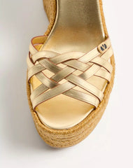 BriBri Wedge Sandal In Laminated Calfskin 120mm