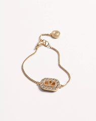 Vlogo Signature Metal And SwarovskiÂ® Crystal Bracelet
