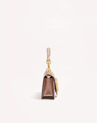 Valentino Garavani LocÃ² Small Shoulder Bag In Laminated Calfskin With Jewel Logo