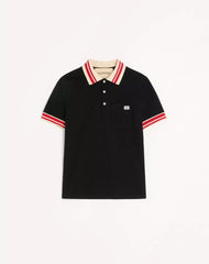 Cotton PiquÃ© Polo Shirt With VLogo Patch