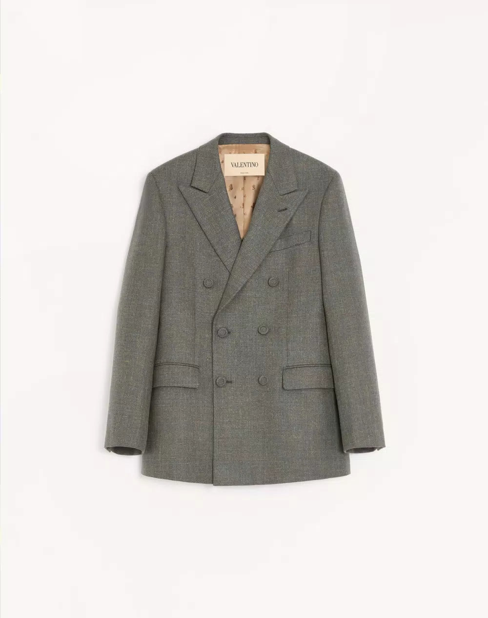 Valentino Double-Breasted Jacket In MoulinÃ© Wool
