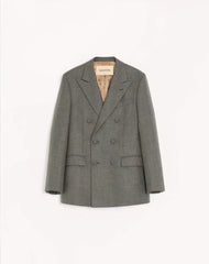 Valentino Double-Breasted Jacket In MoulinÃ© Wool