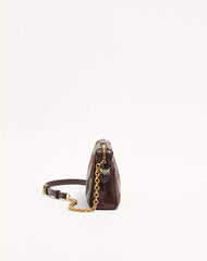 Valentino Garavani Panthea Small Shoulder Bag In Suede And Nappa With Chevron Pattern