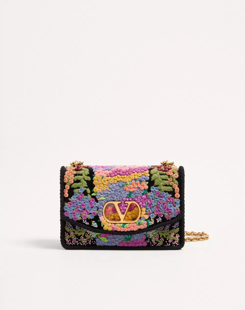 Valentino Garavani Vain Embroidered Shoulder Bag