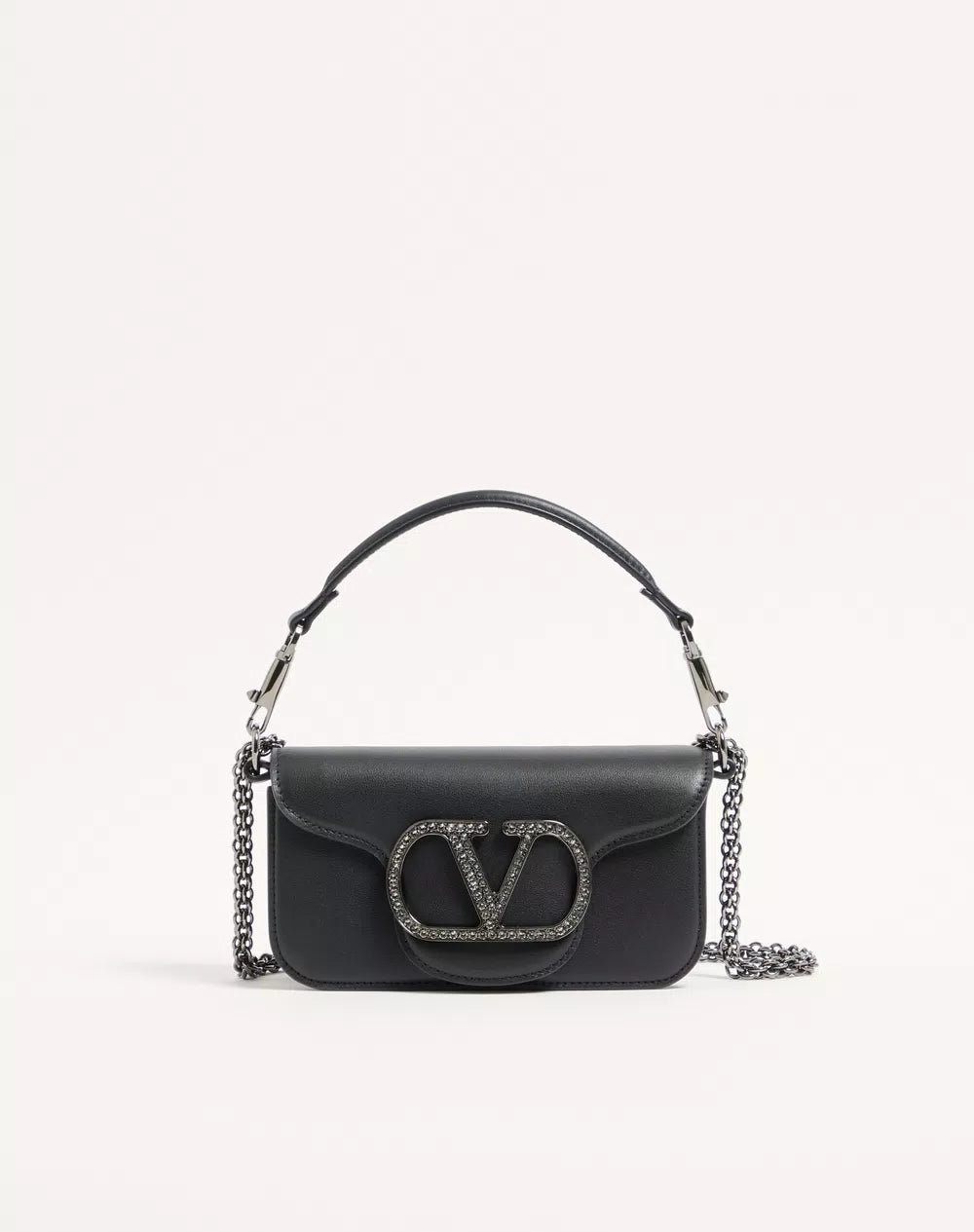 Valentino Garavani LocÃ² Small Shoulder Bag with Jewel Logo