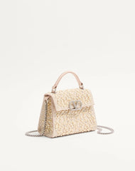 Valentino Garavani Mini Vsling Handbag With Pearls, Rhinestones And Jewel Logo