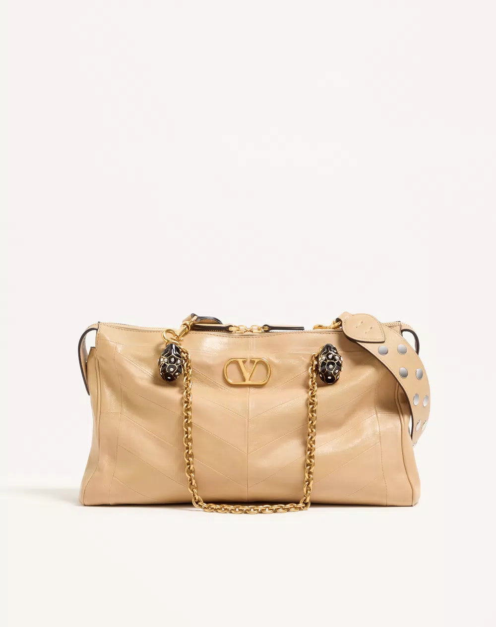 Valentino Garavani Panthea Shoulder Bag In Nappa Leather With Chevron Pattern