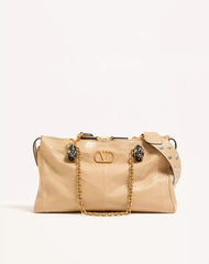 Valentino Garavani Panthea Shoulder Bag In Nappa Leather With Chevron Pattern