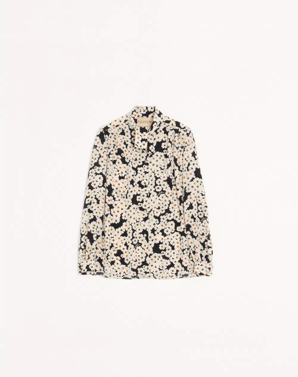 Crepe De Chine Shirt with AprÃ¨s L'Hiver Primula Print