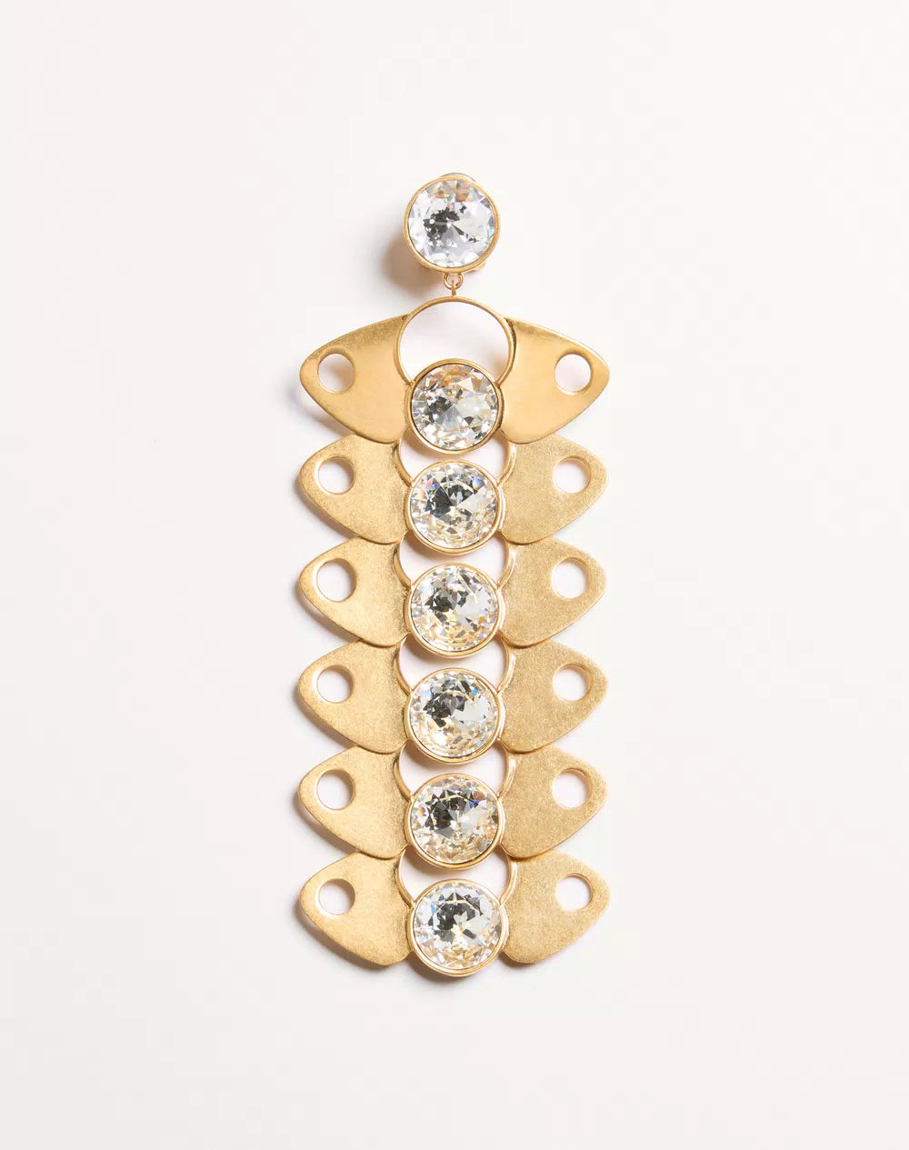 Pages Single Earring In Metal And Crystal