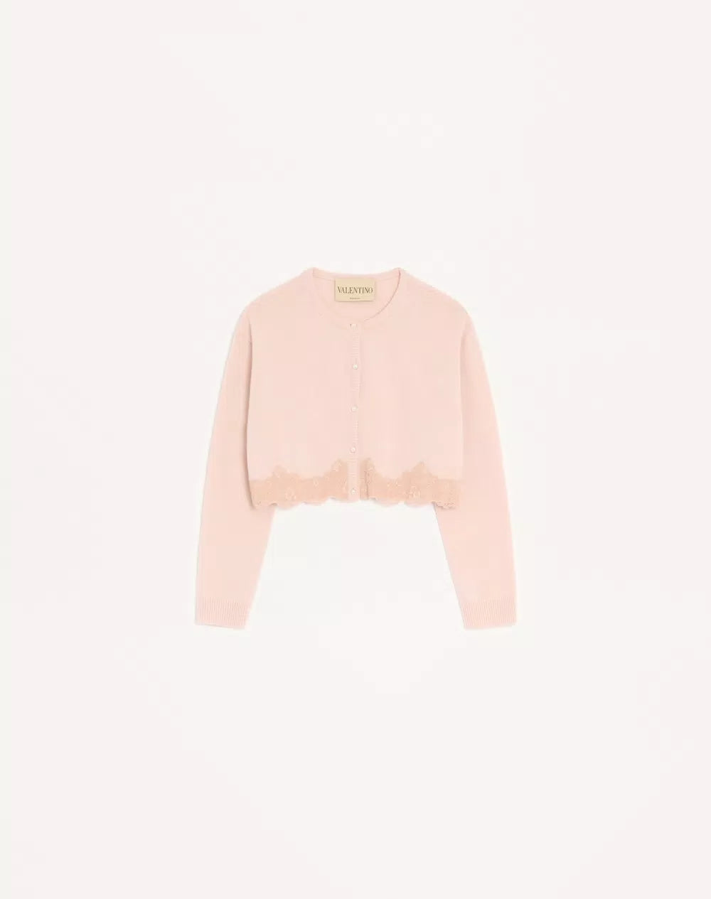 Wool Cardigan With Lace