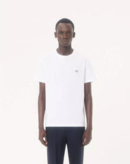 Valentino Cotton T-Shirt With VLogo Embroidery